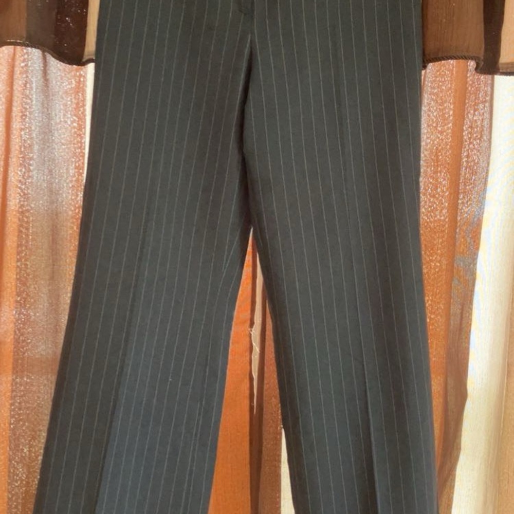 Black Pinstripe Trousers